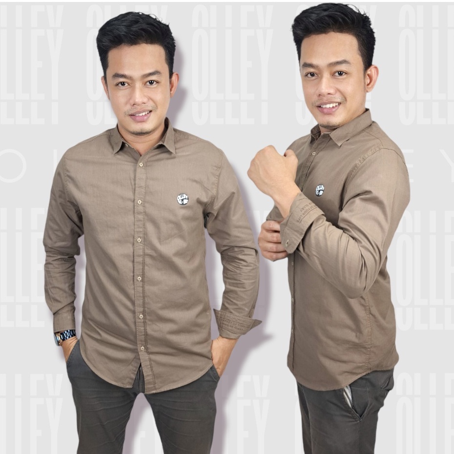 Kemeja sablon pria / Kemeja pria premium / Kemeja polos / Kemeja OLLEY