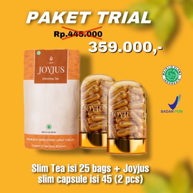 JOYJUS SLIM KAPSUL BONUS JOYJUS SLIM TEA {Paket Super hemat}