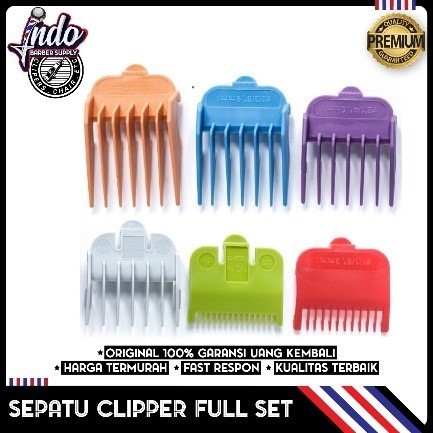 Sepatu Clipper Attachment Comb / Ukuran Alat Cukur Rambut Wahl Warna