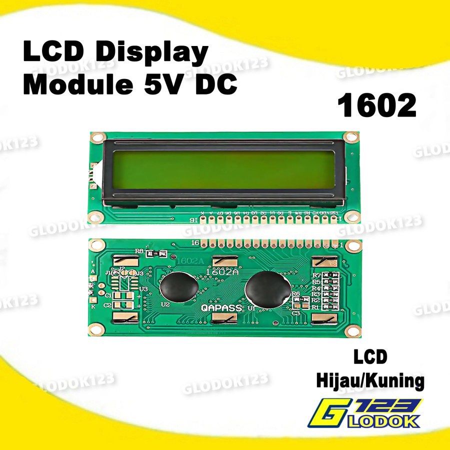 LCD 1602 Display 16x2 Backlight Hijau atau Biru Untuk Arduino