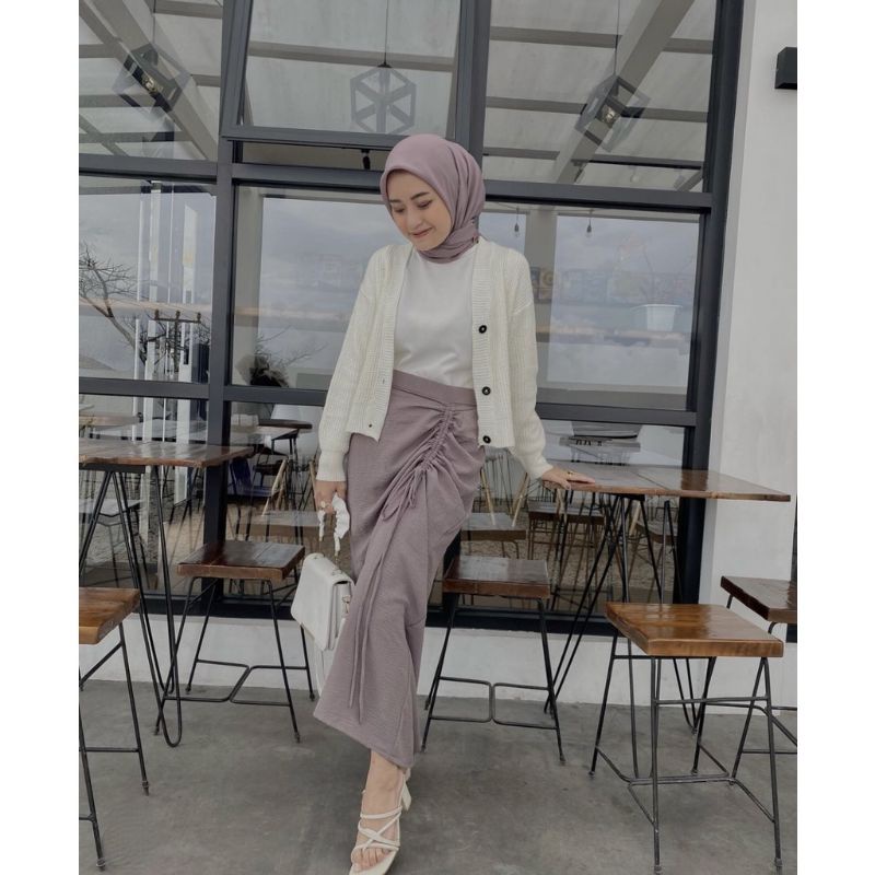 (READY) Rok Serut Crinkle | Rok Serut Casual Flowy