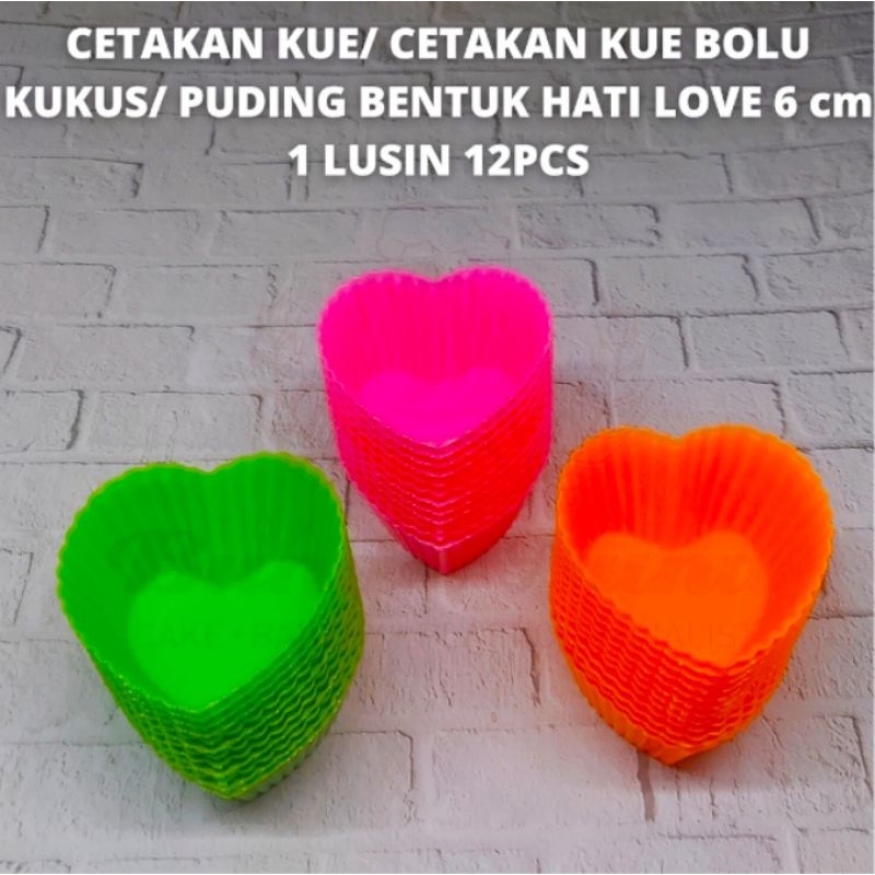 12 Pcs Citakan Agar Hati Rege/Citakan Puding/Cetakan Jeli