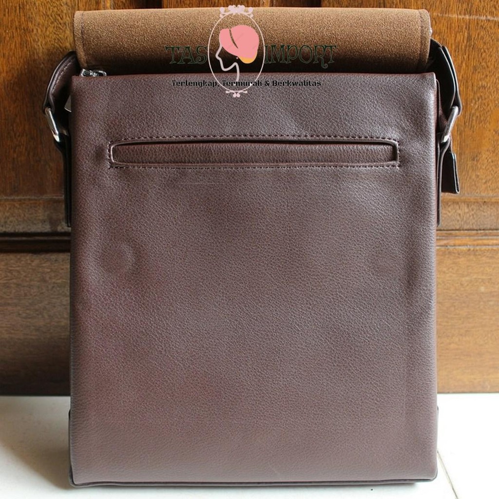 Best Seller TAS SELEMPANG PRIA KANTOR CASUAL BRANDED IMPORT | AIGNER 652 BROWN