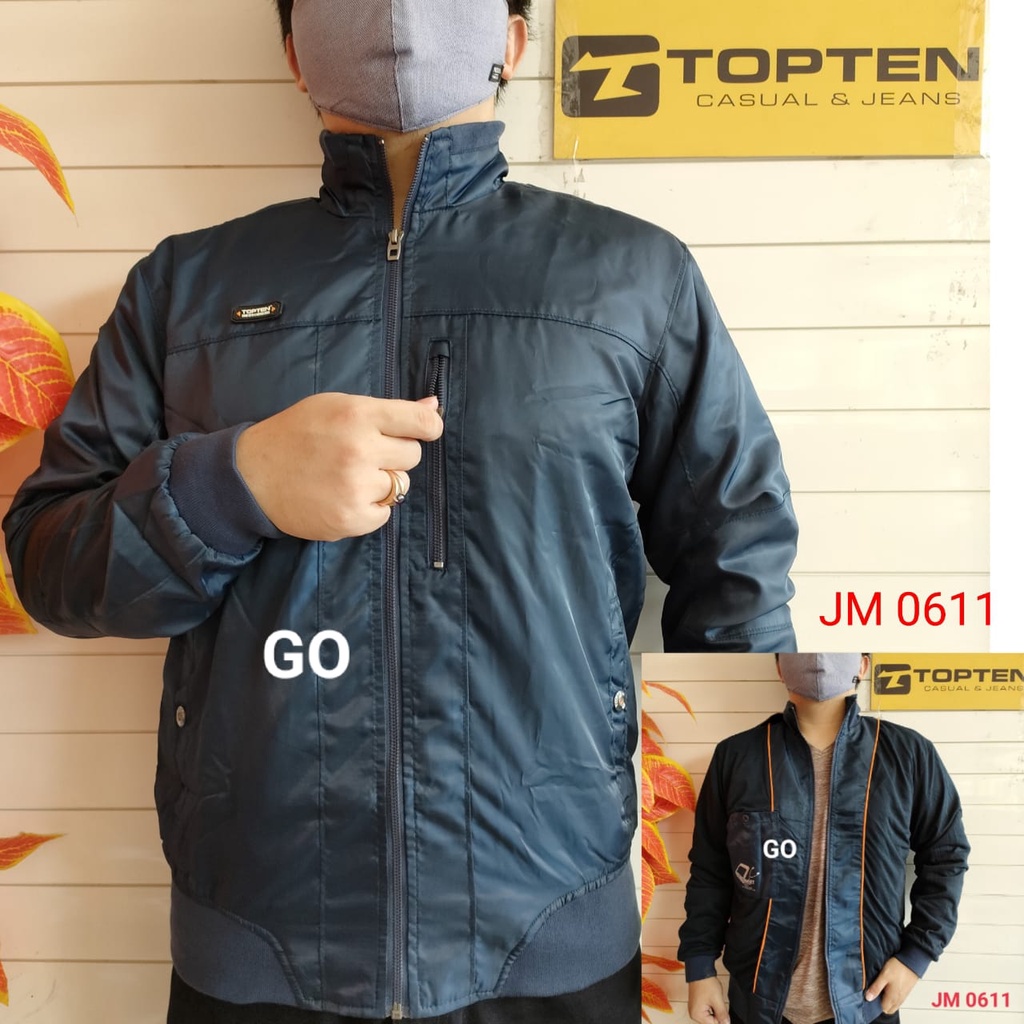 gof TB TOPTEN JAKET PARASUT Cowok Casual Jaket Pria Tebal Cowok Jaket Outdorr