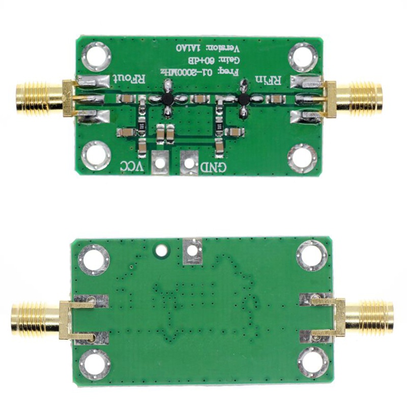 Btsg 0.1-2000MHz Gains Broadband Modul RF Amplifier Frekuensi Tinggi 60dB Untuk FM HF VHF/UHF Analizer