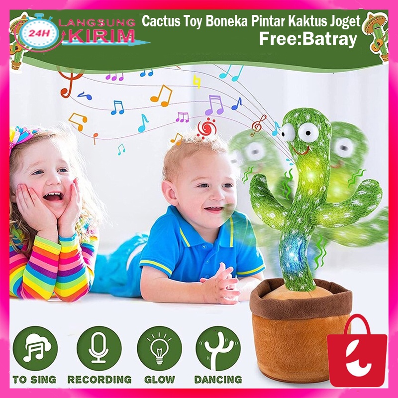 [BISA COD] Boneka Kaktus Joget Kaktus  Dancing  Mainan Kaktus Bergoyang  Dancing Cactus Boneka Kaktus Goyang dan Bicara Kaktus Joget Menari Ngomong Cactus USB BOX Kaktus Joged Musik Bicara Menari Hat Viral Music Recording Free Baterai