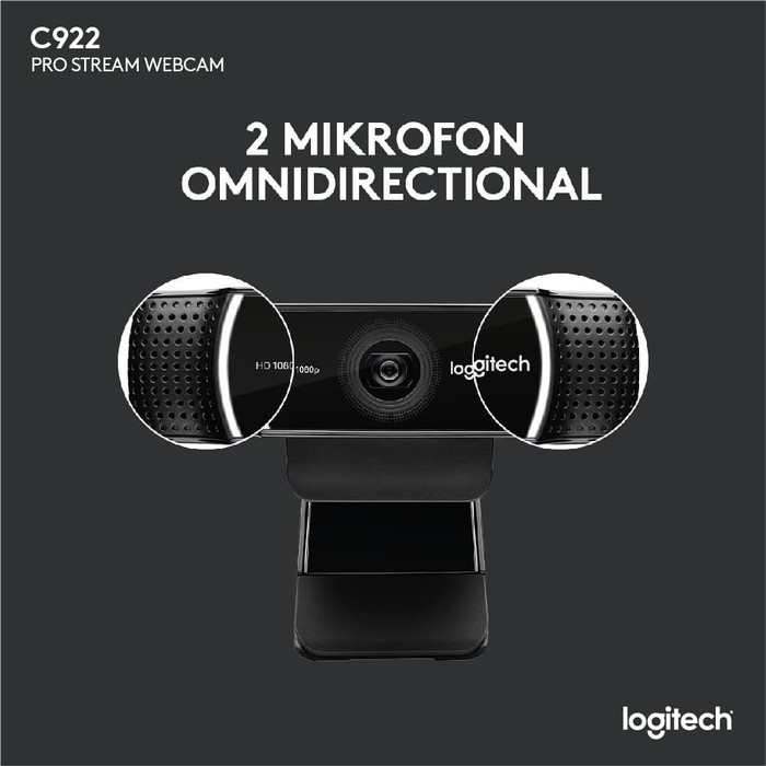 Logitech C922 Pro - HD 1080p Stream Webcam + Tripod