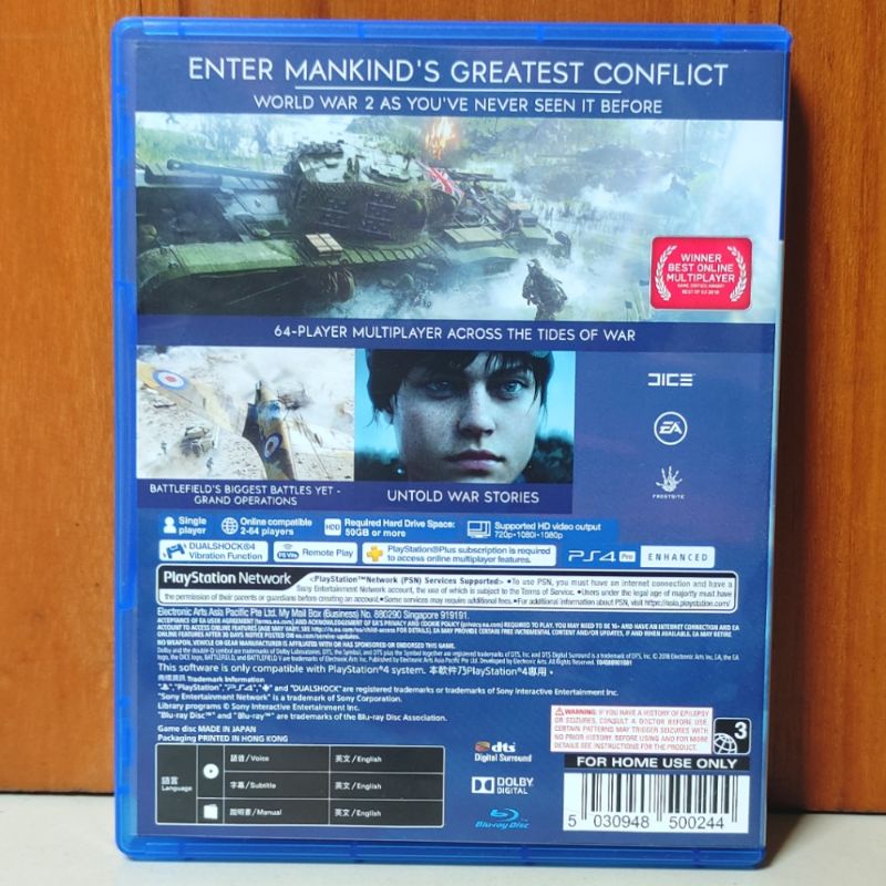 PS4 Battlefield V PS4 Kaset Battlefield 5 Playstation PS 4 5  CD BD Game Battle Field Batle Fields V 1 4 2 3 Games Ps4 ps5 Region 3 Asia Reg battlefield5 battlefieldv Bf 1 2 3 4 5 perang petualangan games mainan anak gim tembak tembakan