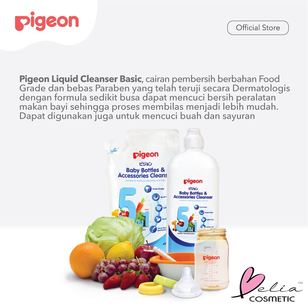 ❤ BELIA ❤ PIGEON Liquid Cleanser Basic | Baby Wash 2in1 Hypoallergenic (✔BPOM)