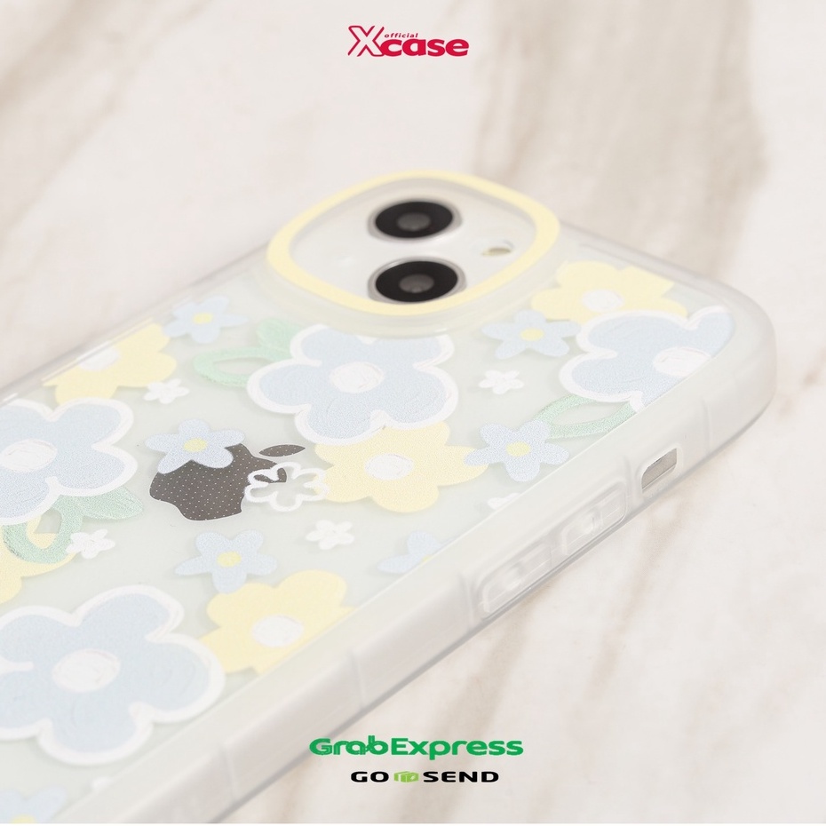 Soft Case Blue and Yellow Flowers Full Lens Cover For iPhone 7 8 PLUS XR X XS MAX 11 12 13 MINI PROMAX