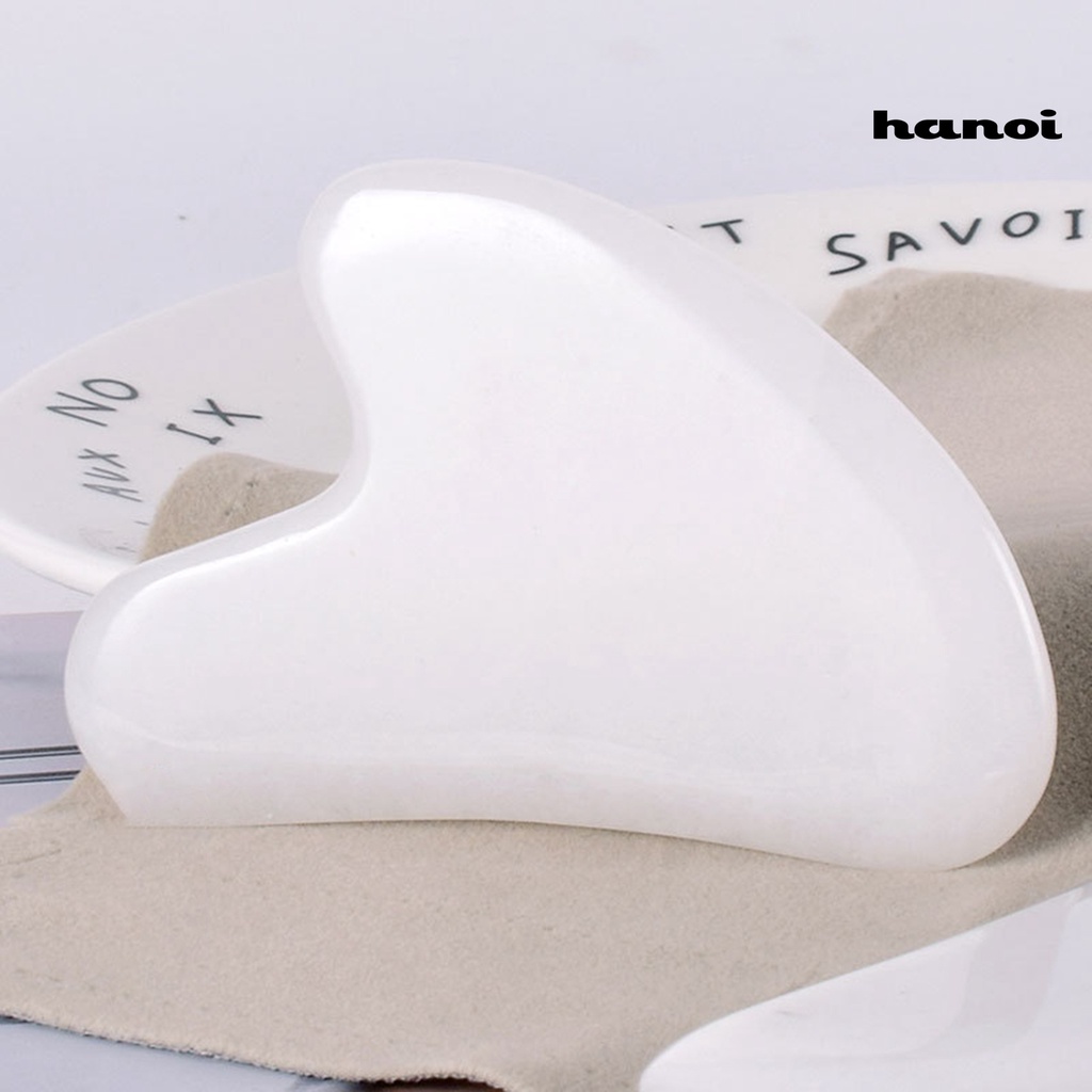 HQTM_Guasha Board Heart-Shaped Lift Skin Synthetic Body Massage White Scraper Board for Face