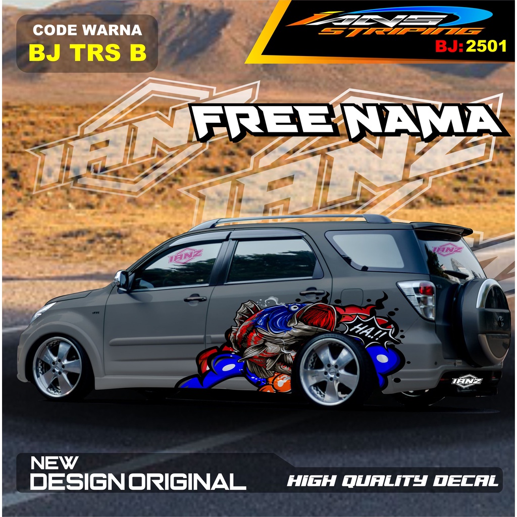 STICKER MOBIL TERIOS   / STIKER MOBIL GRAND LIVINA / VARIASI STIKER MOBIL AVANZA / STIKER MOBIL XENIA / STIKER MOBIL