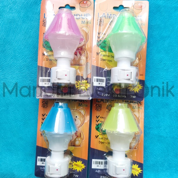 Lampu Tidur Mini Hemat Listrik - Lampu Tidur Colok On Off