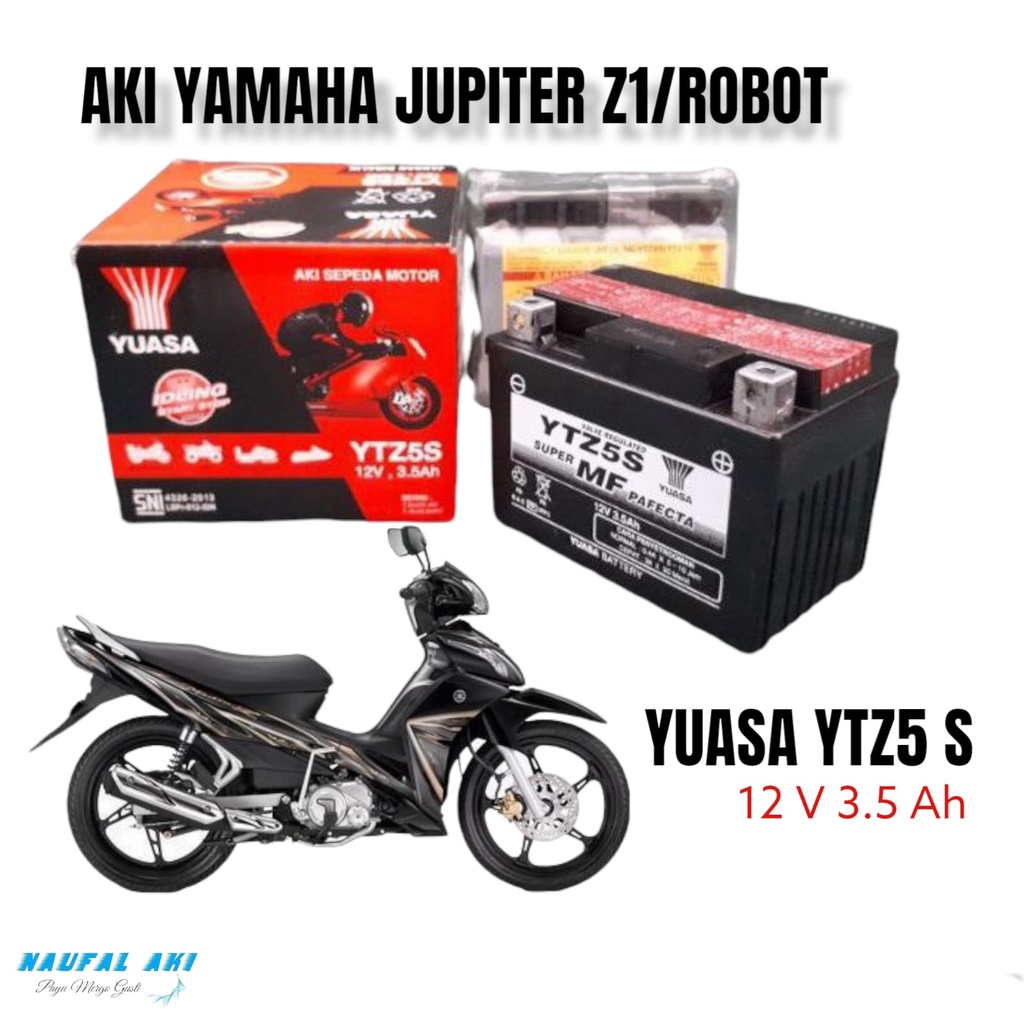Aki Motor Yamaha Jupiter Z1/Robot YUASA YTZ5 Aki semi kering