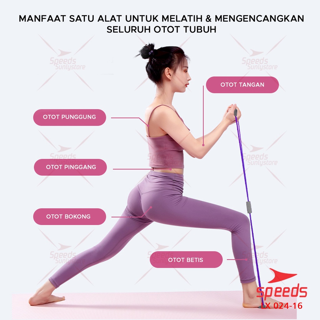 SPEEDS Tali Fitness Gym Yoga 8 Toning Tube Resistance Tali Tube Stretching 024-16-1