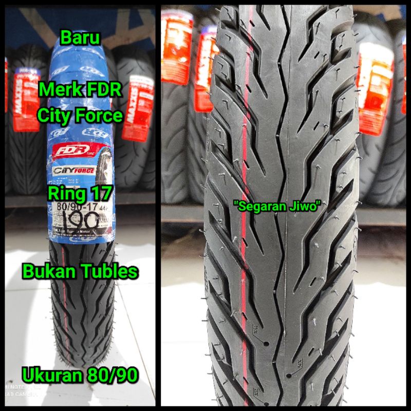 Ban motor ring 17 Ukuran 80/90 merk FDR City force ban belakang honda supra bukan tubles