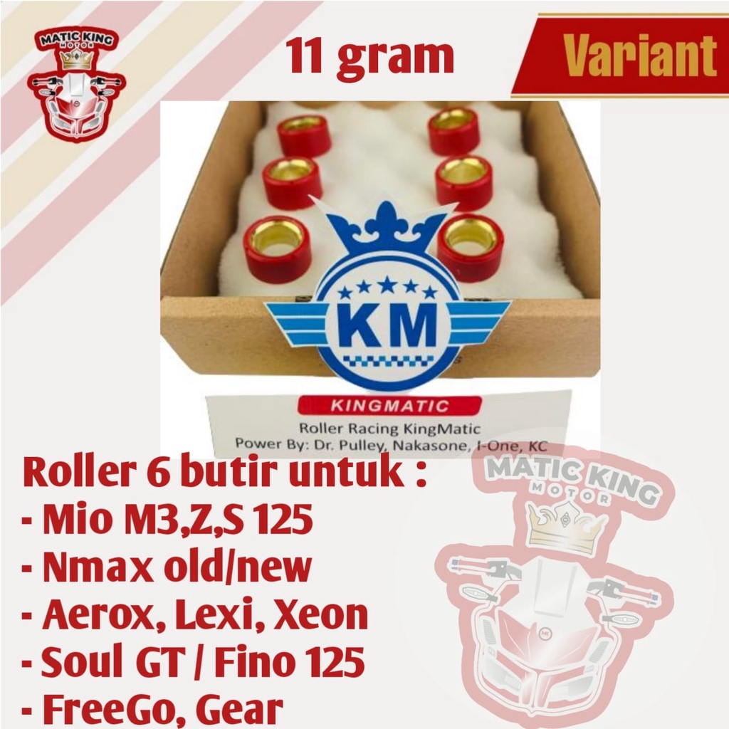 Roller Racing Yamaha Nmax Lexi Aerox Mio M3 S Z GT Xeon Free Go Gear Xeon X Ride 125 150 155 KingMatic  8gr 9gr 10gr 11gr 12gr 13gr 14gr 15gr 16gr