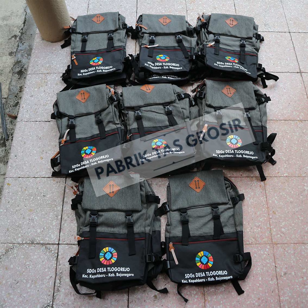 ORDERAN TAS RANSEL GROSIR SABLON SDGS DESA TLOGOREJO SEMINAR SOUVENIR PROMOSI TAS GROSIR BERKUALITAS