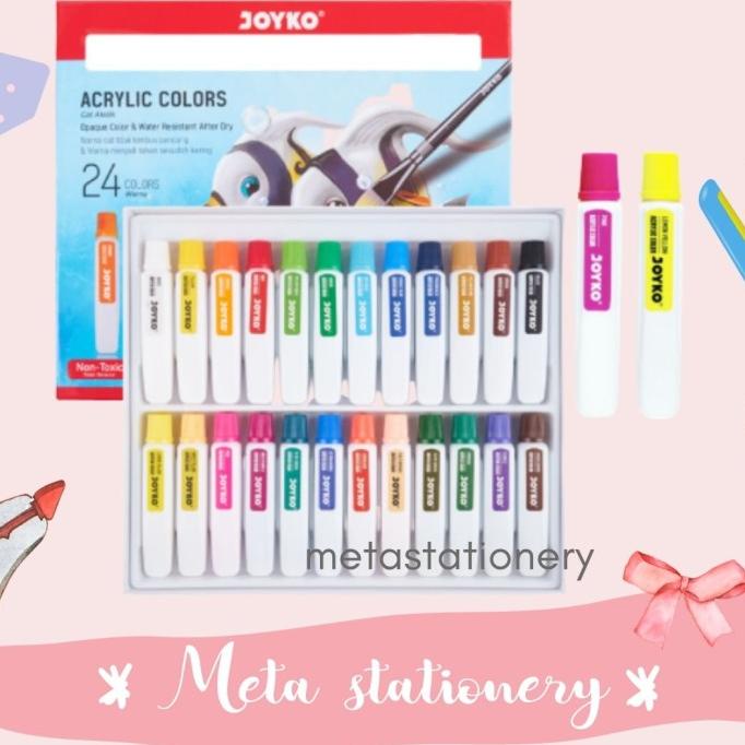 SALE Cat Acrylic Titi 24 warna/CAT AKRILIK SET/CAT AKRILIK SET 24 WARNA/CAT AKRILIK PASTEL/CAT AIR/C