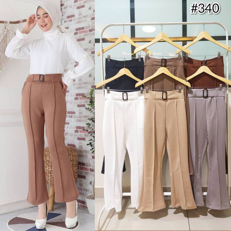 Celana Scuba cutbray Variasi Belt