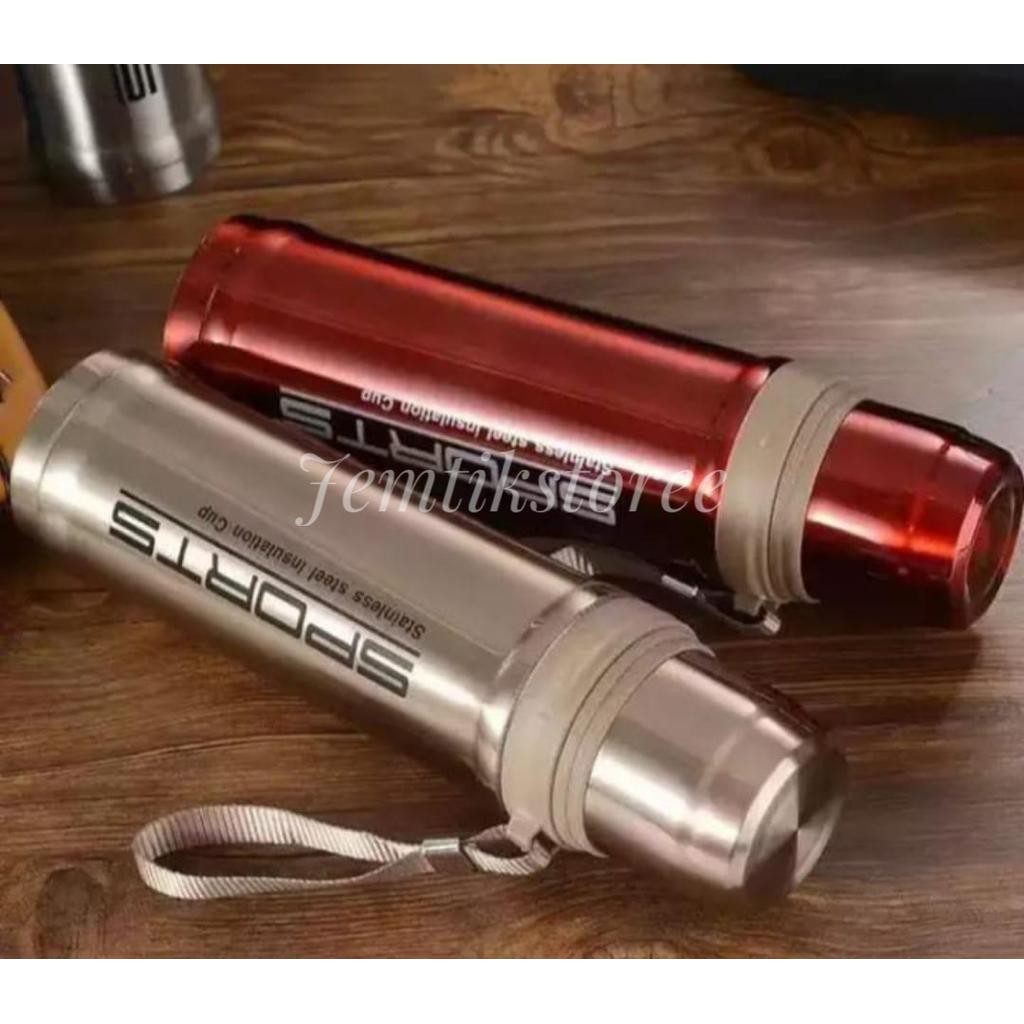 Termos botol SPORTS Vacuum Flask Cup bahan Stainless Steel bisa Hot/Cold Travel Termos