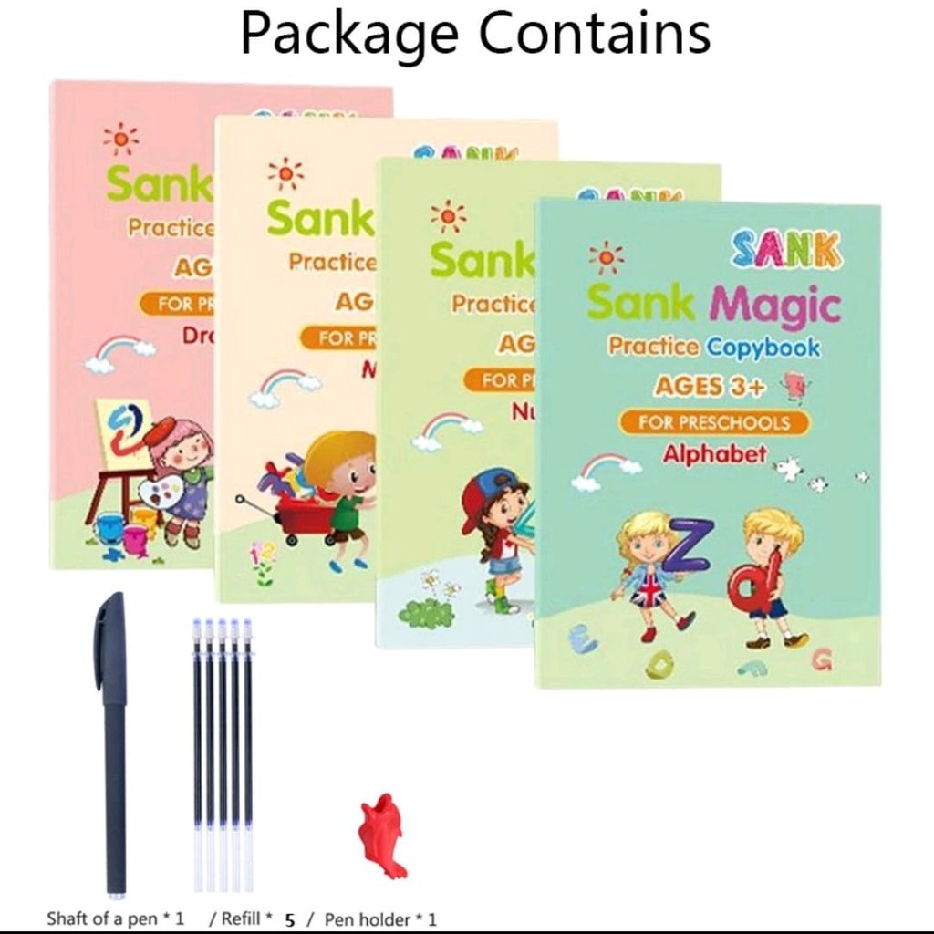 

(4 Buku) BUKU AJAIB LATIHAN MENULIS PAUD SANK MAGIC BOOK