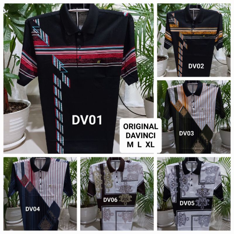 Kaos Davinci Original bahan import katun halus premium