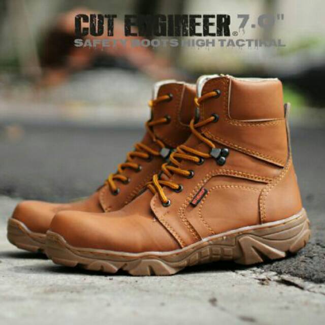 Sepatu boots cut engineer - sepatu kerja lapangan - boot safety