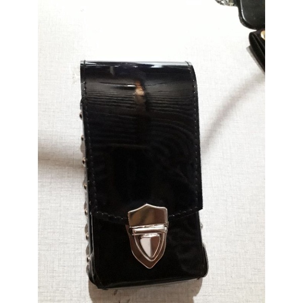 sarung tas pinggang hp 5,5+6,7 inch polisi satpam security hitam polos