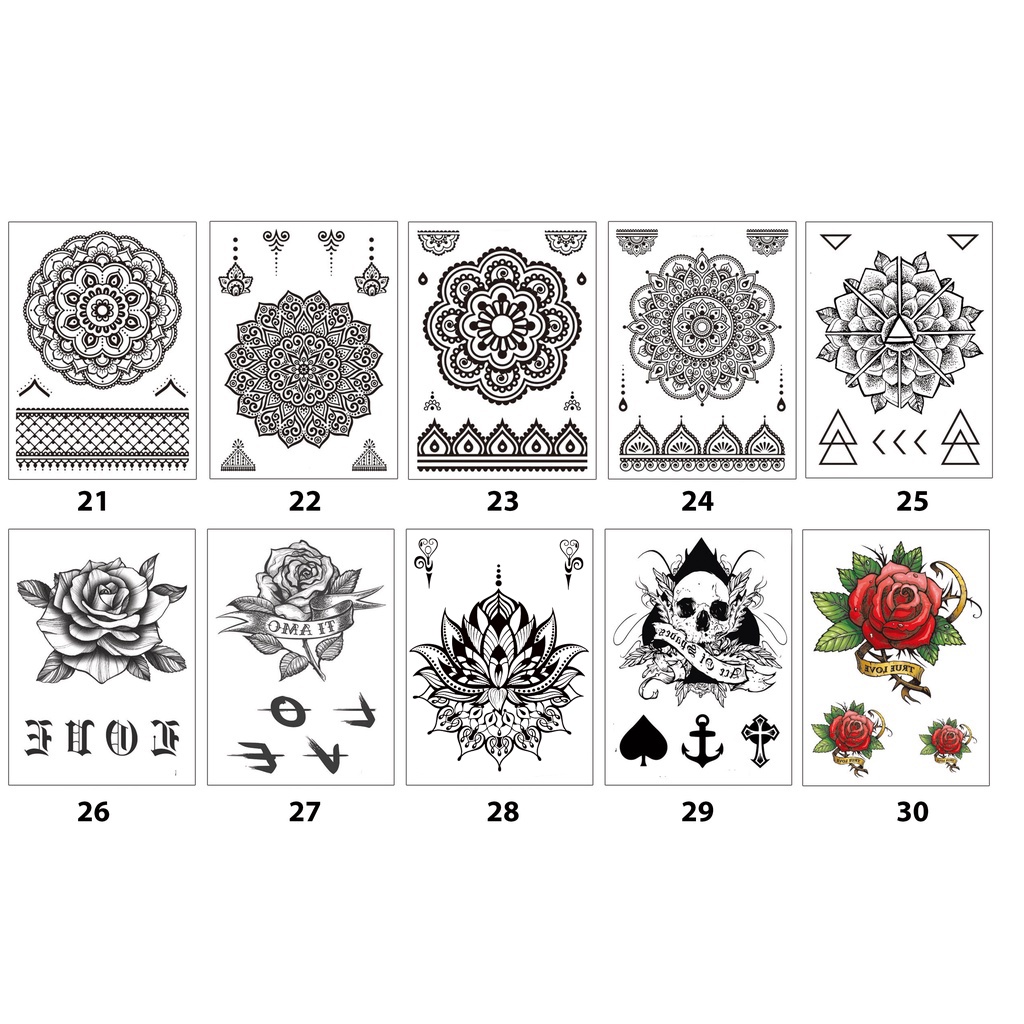 BTT-T-2/ tattoo Temporary ukuran 11x8cm / tato temporer / tato / tato sementara-3