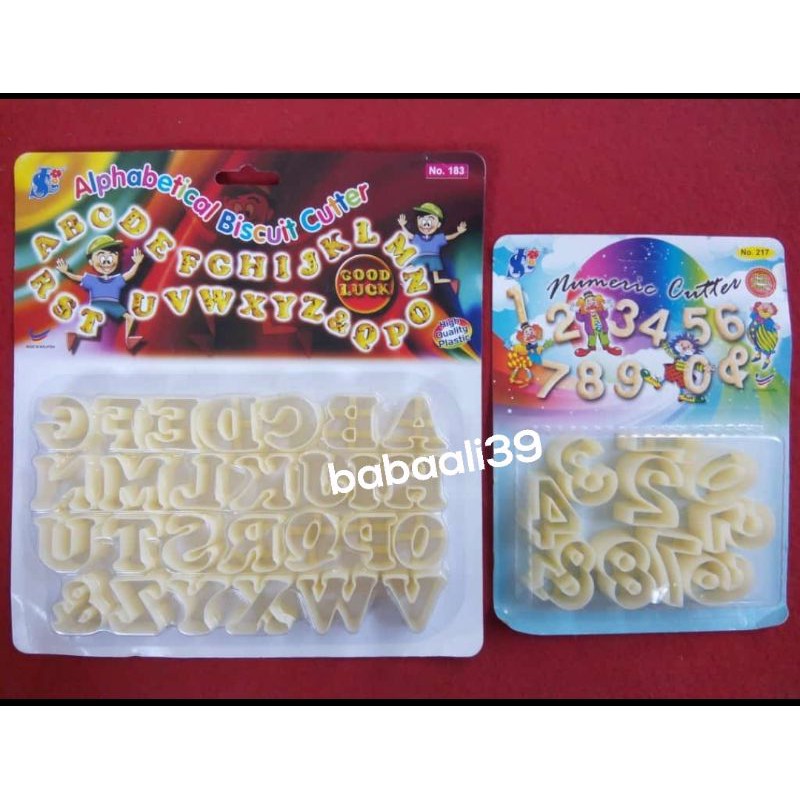 

Cutter Cookies Huruf Malaysia 183 & Angka 217