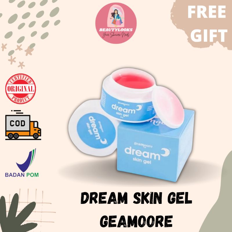 [READY PILIH GIFT] DREAM SKIN GEL GEAMOORE BPOM SLEEPING GEL RED JELLY MURAH