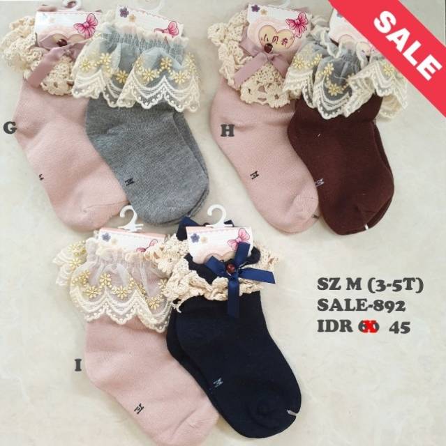 SALE Kaos Kaki Anak Renda (kode: 892)