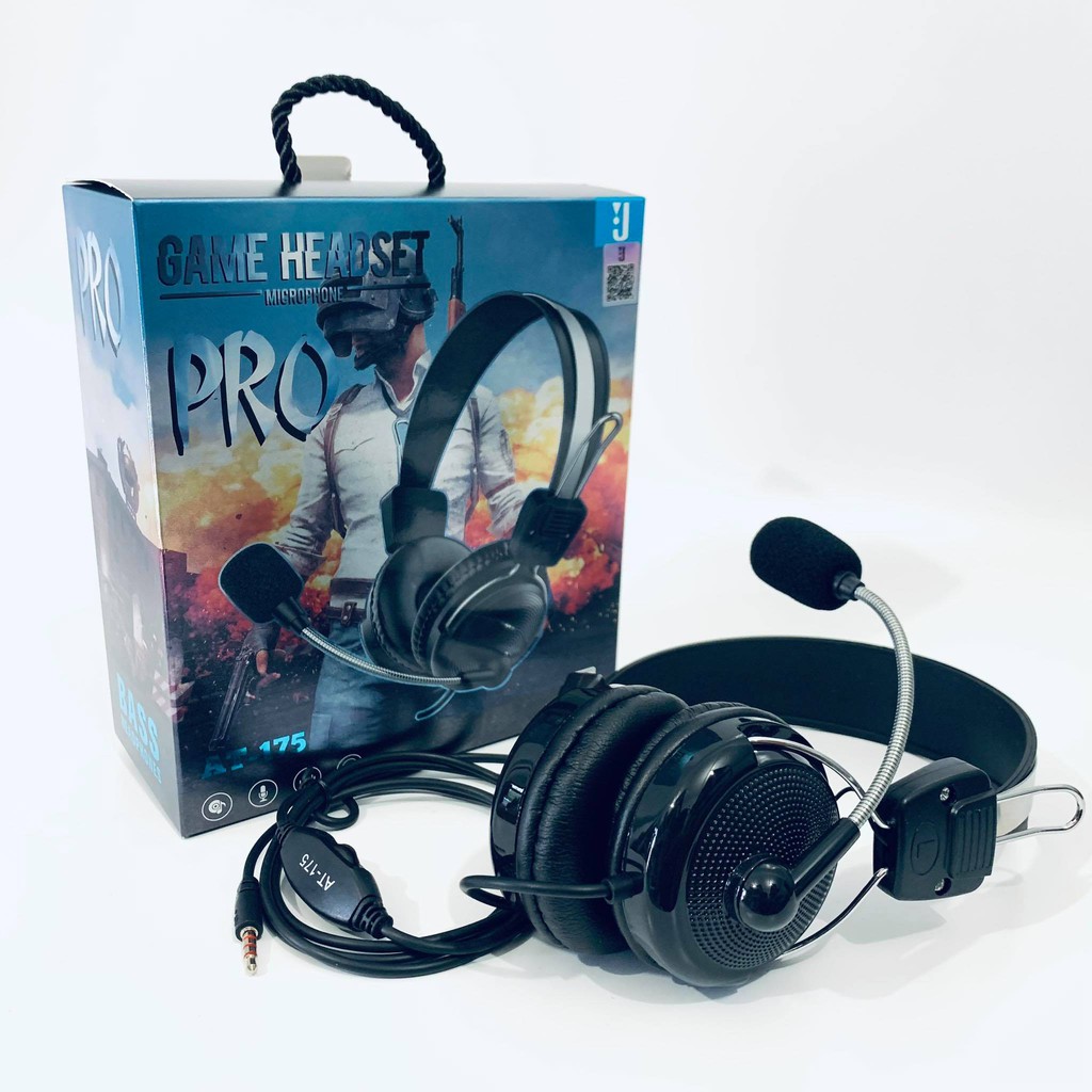 HEADSET HEADPHONE BANDO GAMING AT-175 + MIC HEADPHONE GAME AT175