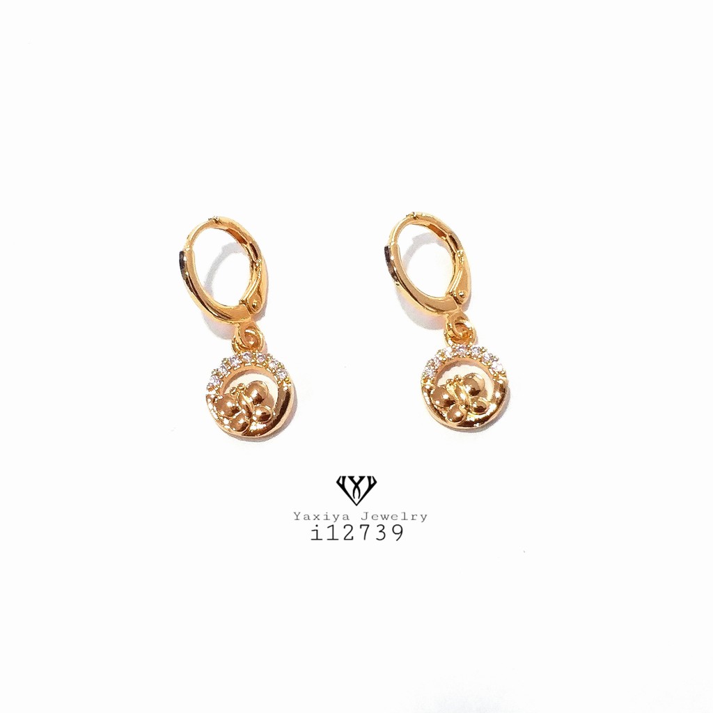 

Anting permata perhiasan lapis emas imitasi gold yaxiya i12739
