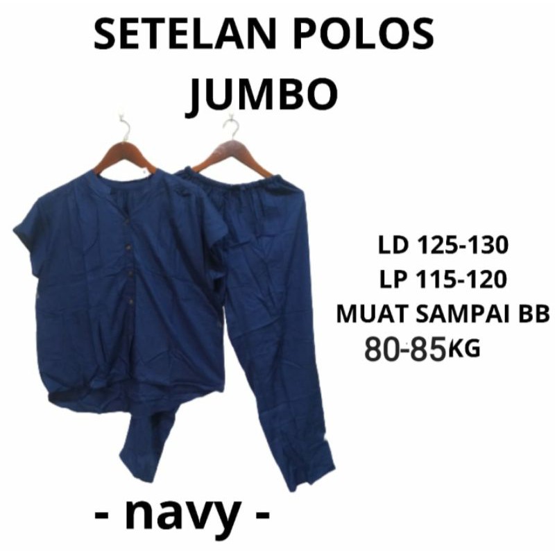 SETELAN RAYON WANITA PREMIUM JUMBO SAMPAI BB 80KG / ONESET DAILY RAYON JUMBO POLOS