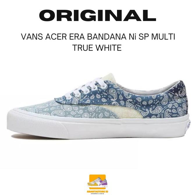 Vans Acer Era Denim Blue Bandana Ni Sp Multi True White BNIB Original BERKUALITAS Kode 739