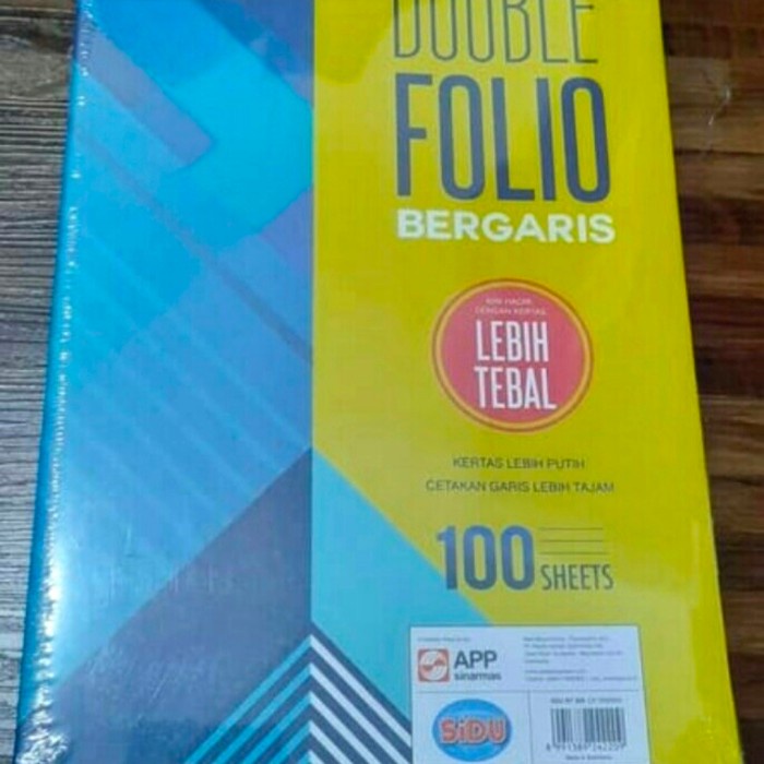 

Kertas Double Folio Bergaris SIDU 100 Lembar