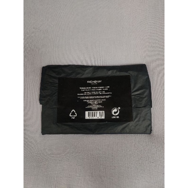 Ysl Flat Pouch Vinyl Black - Makeup pouch