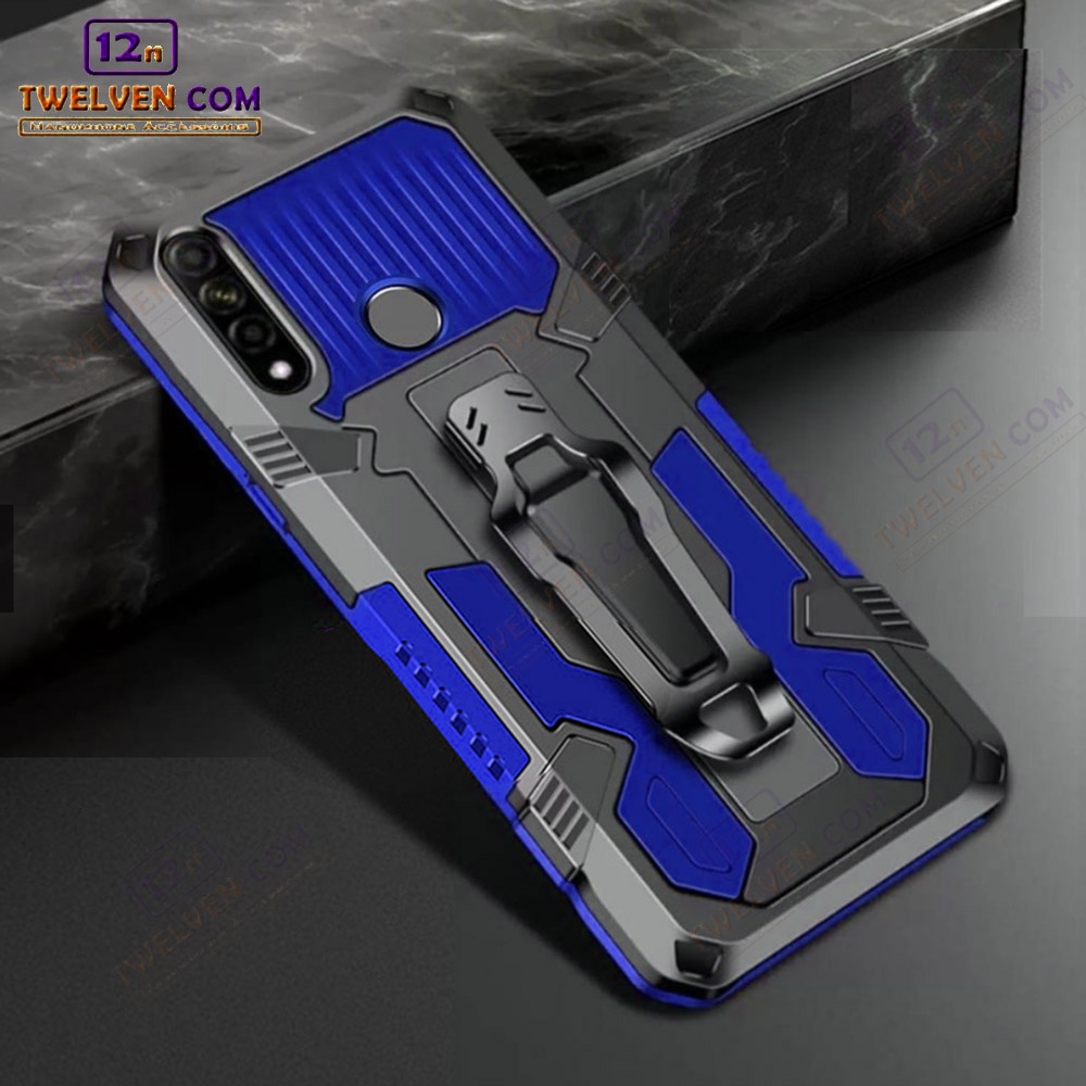 Case Shockproof Oppo A1k / A11k / A12 / A15 / A15s / A16 / A31 / A33 2020 / A37 / A3s / A5 2020 / A52 / A53 / A54 / A5s / A7 / A72 / A74 / A76 / A9 2020 / A92 / A95 - Armor Hardcase Stand Clip