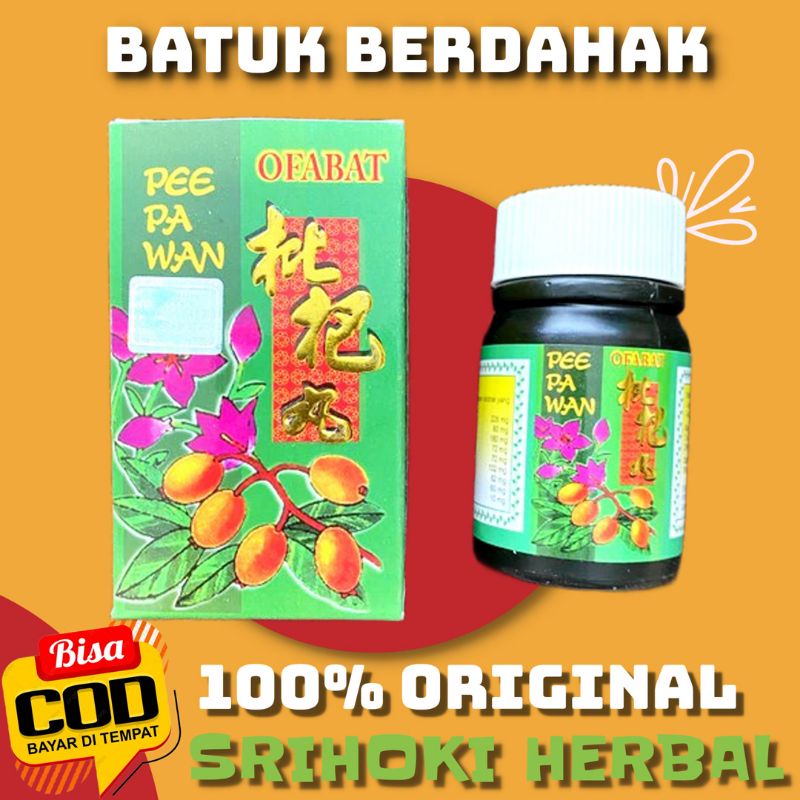 Obat Herbal Batuk berdahak Sakit Tenggorokan OFABAT Pee Pa Wan Alami Tradisional Original Cina