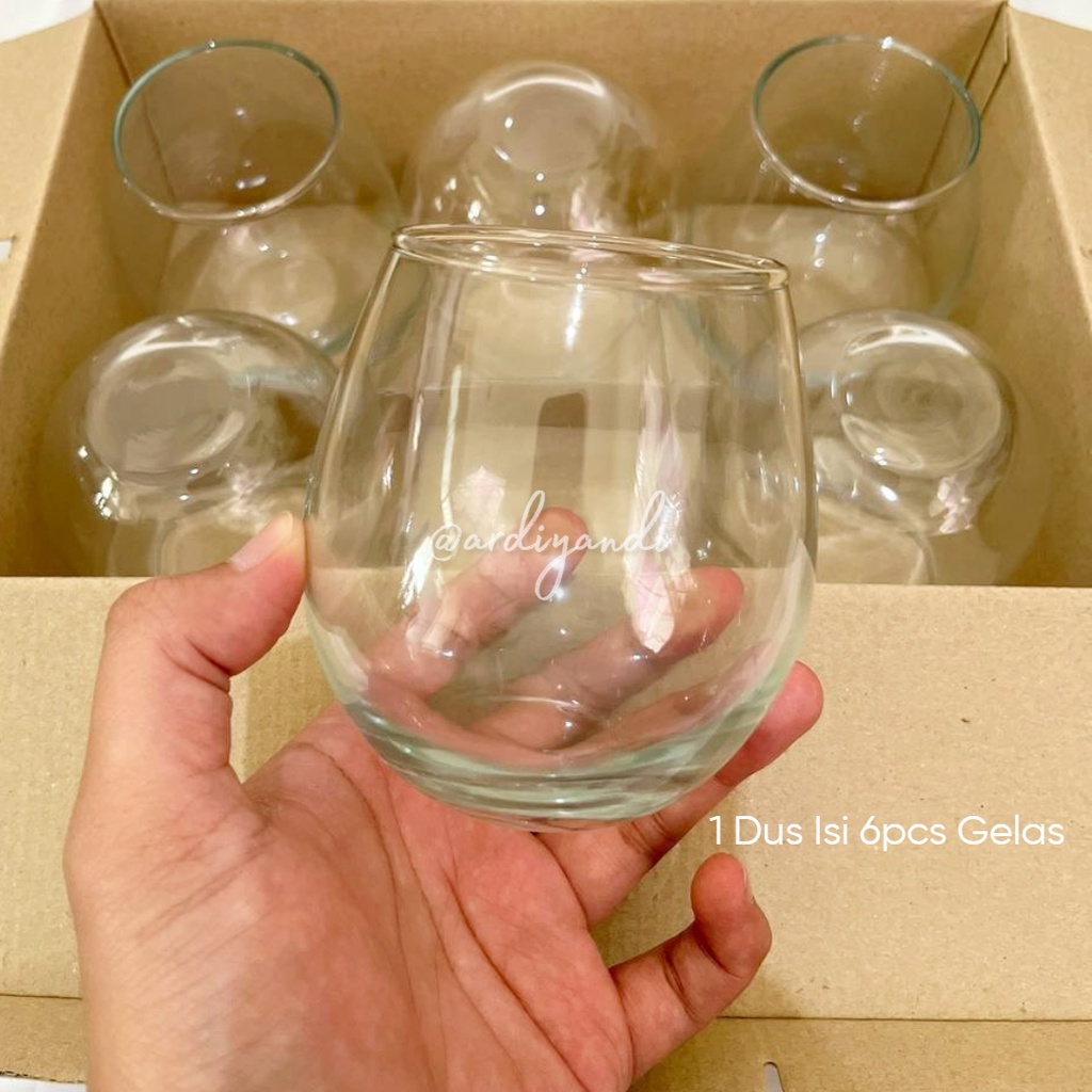 Gelas Kaca Set Bulat Isi 6pcs Seri Tuscany Merek Citinova | Gelas Unik| Gelas Cafe | Hampers Kado Gelas | Souvenir Gelas-2