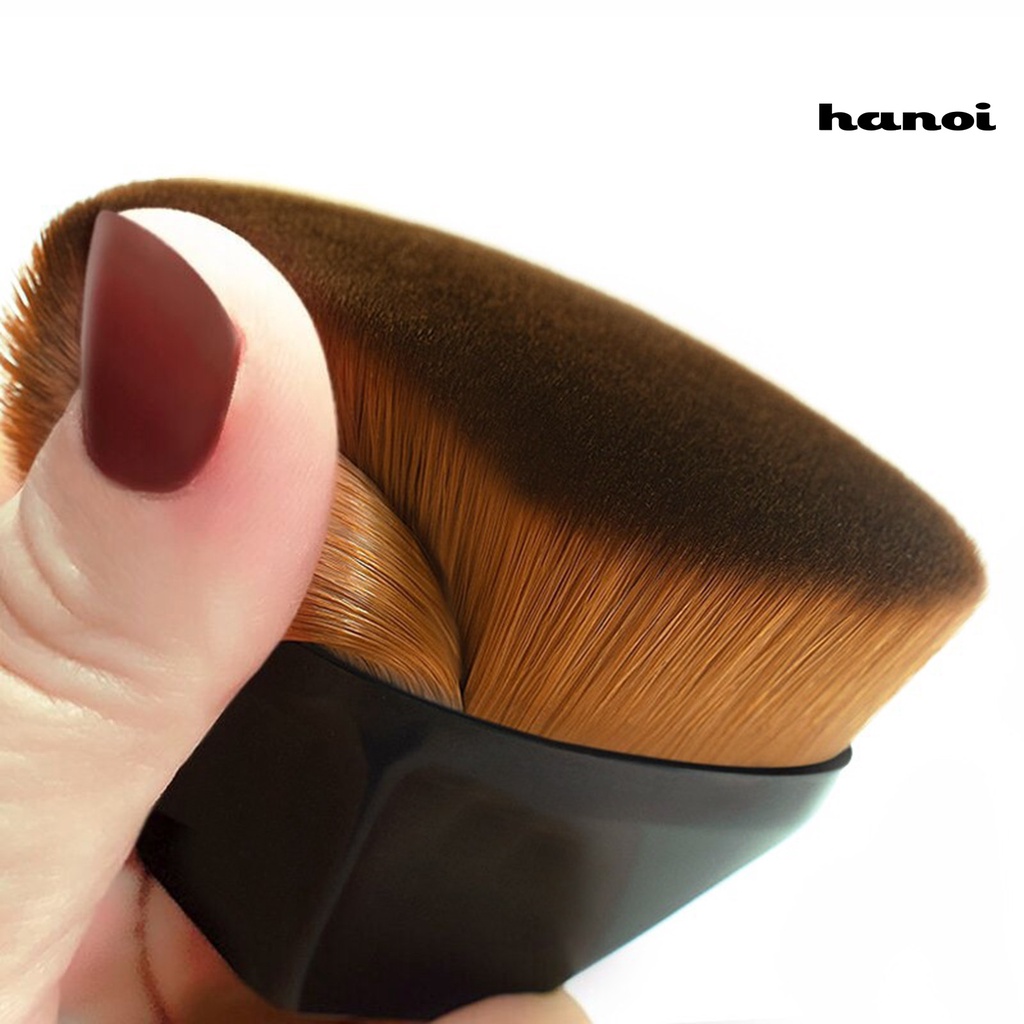 HQTM_Portable Flat Top Hexagon Face Powder Foundation Makeup Brush Cosmetic Tool