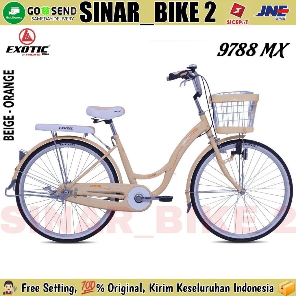 Sepeda Keranjang Remaja Dewasa EXOTIC ET 9788 MX  NEW COLOR Ukuran 20,24 &amp; 26 Inch Citybike