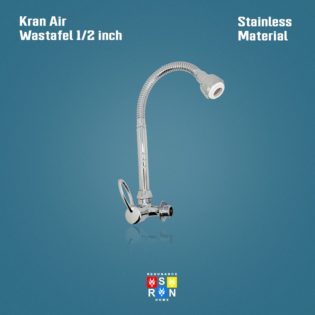 Kran Angsa Flexibel Kepala Pendek / Keran Cuci Dapur Stainless Resonance Home