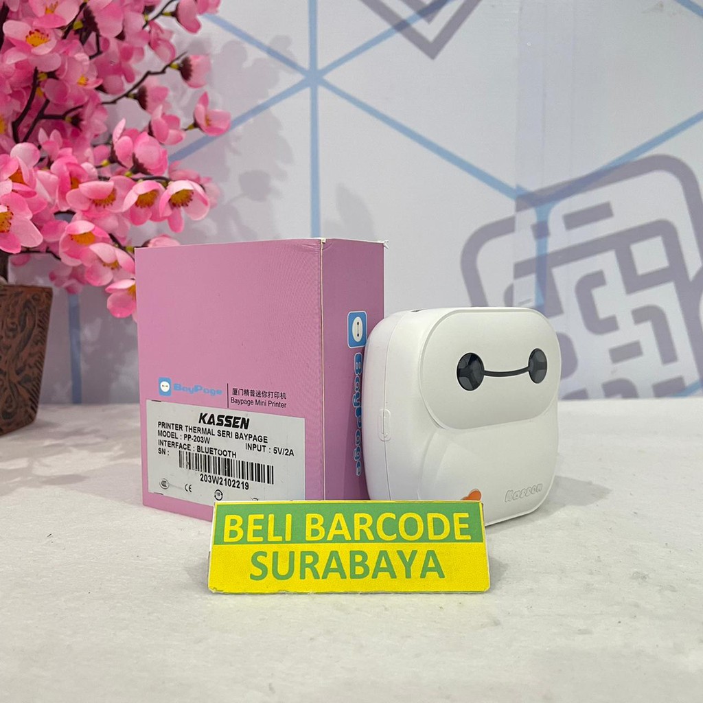 PRINTER BLUETOOTH KASSEN PP 203 | PP-203 | PP203 CETAK BARCODE PINK DAN PUTIH