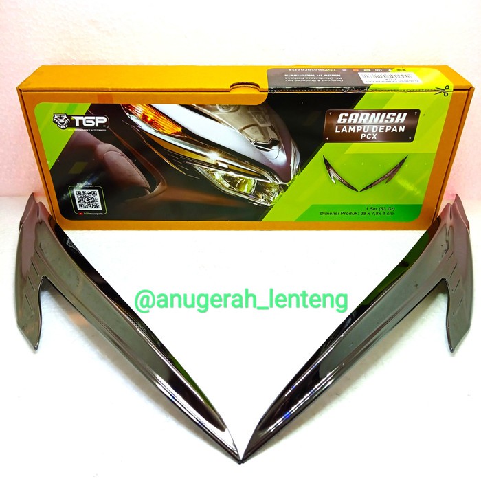 Garnish List Lampu Depan Black chrome TGP Honda PCX 150 Lokal