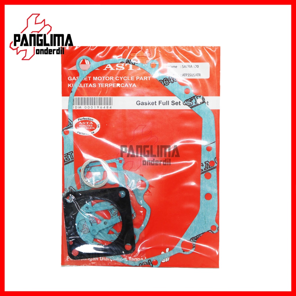 Gasket Fullset Satria 120 2 Tak Perpak-Topset Paking-Packing Full-Top-Set Lumba Hiu Merk Asta