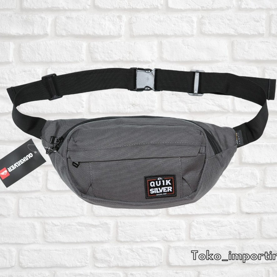 Waistbag Quiksilver Waterproof Import Mirror Original Tas pinggang Pria Anti Air