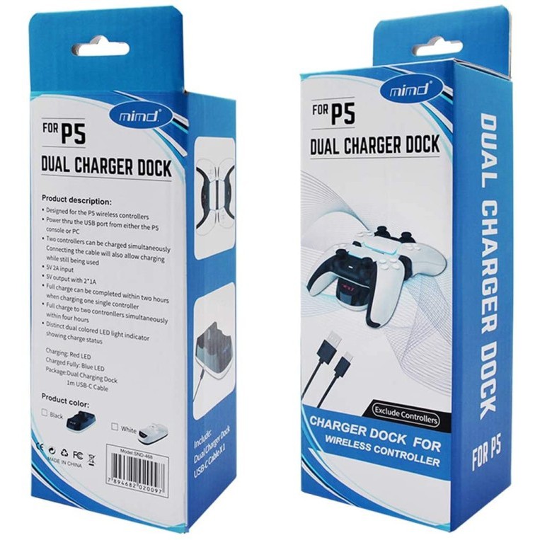 PS5 MIMD Dual Charger Dock For PS5